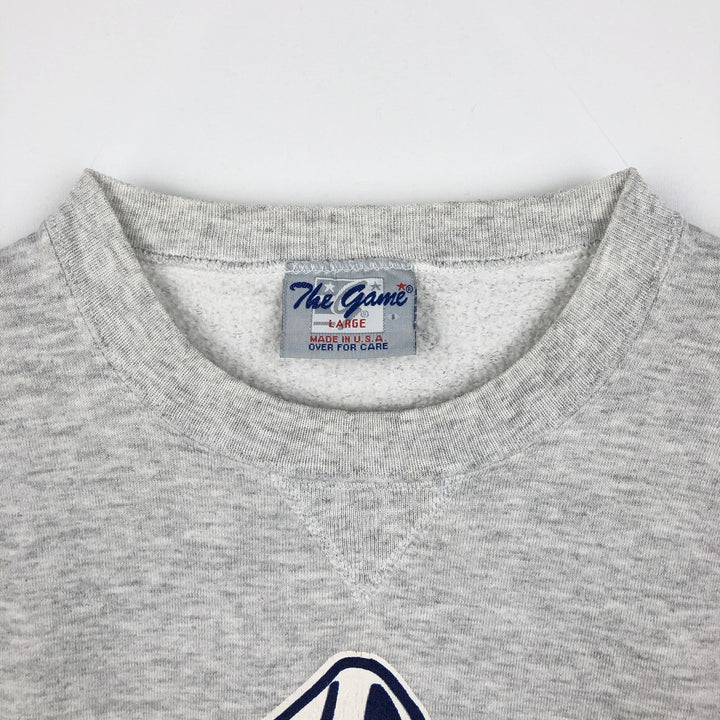 90'S The Game Pennsylvania State University College Sweatshirt, Made in USA, Men's Size L (Equivalent), Vintage cotton gray type Vintage Second Hand