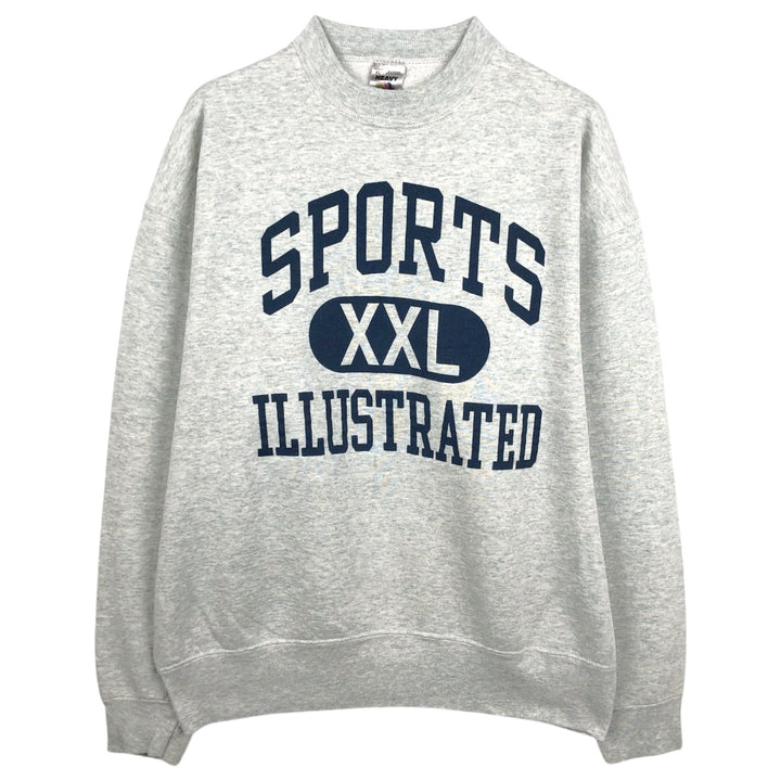 90'S Fruit of the Loom SPORTS ILLUSTRATED Print Sweatshirt, Made in USA, Men's XL equivalent, Vintage cotton gray type Vintage Second Hand
