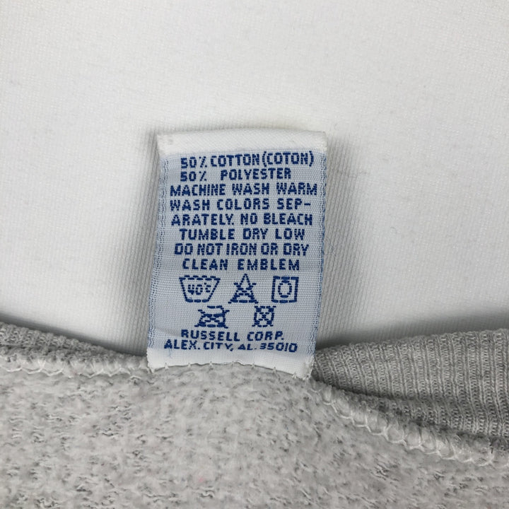 90'S Russell College Sweatshirt, Made in USA, Men's L, Vintage cotton gray type Vintage Second Hand
