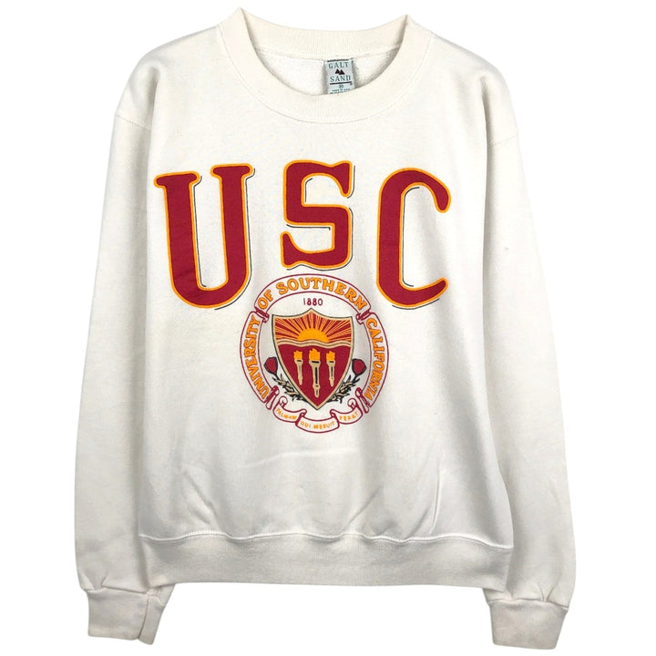 90'S GALT SAND College Sweatshirt, Made in USA, Men's Size M (approx.), Vintage cotton pale white type Vintage Second Hand