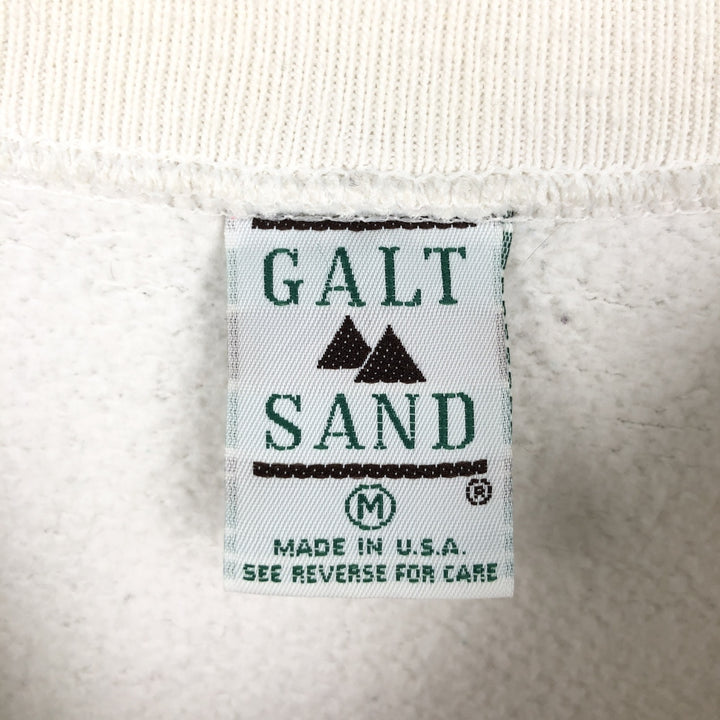 90'S GALT SAND College Sweatshirt, Made in USA, Men's Size M (approx.), Vintage cotton pale white type Vintage Second Hand