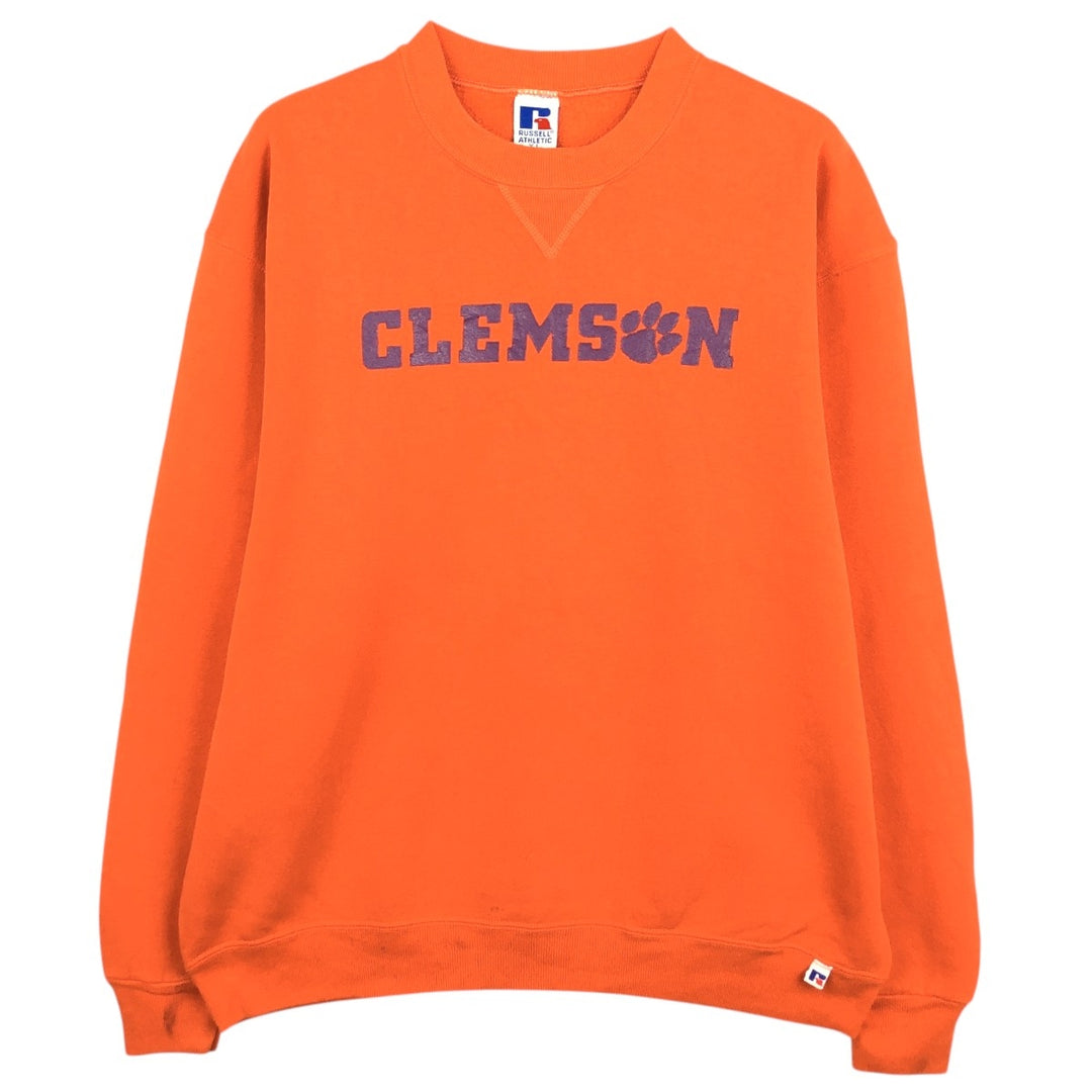 90'S Russell College Sweatshirt, Made in USA, Men's XL, Vintage cotton orange type Vintage Second Hand