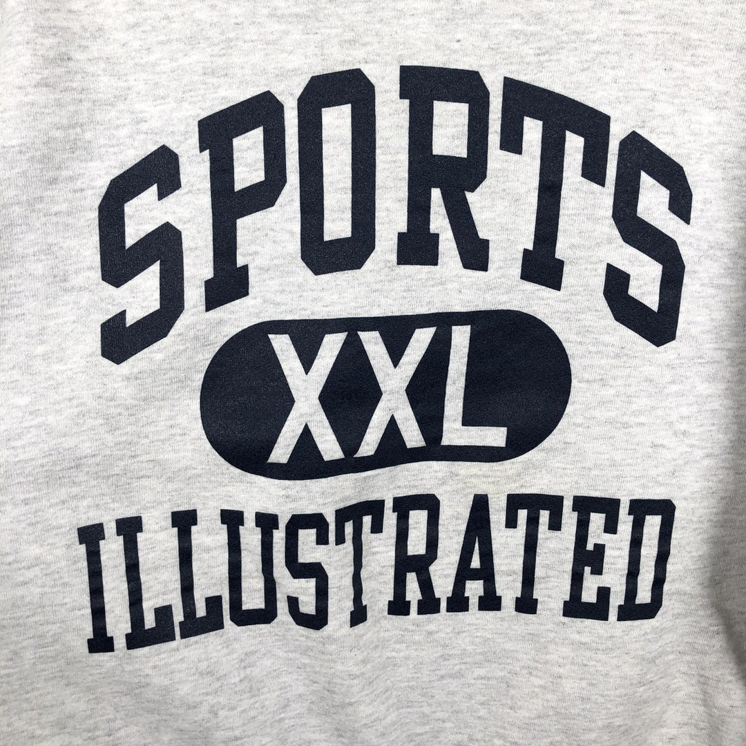 90'S Jerzees SPORTS ILLUSTRATED Print Sweatshirt, Made in USA, Men's XL equivalent, Vintage cotton gray type Vintage Second Hand