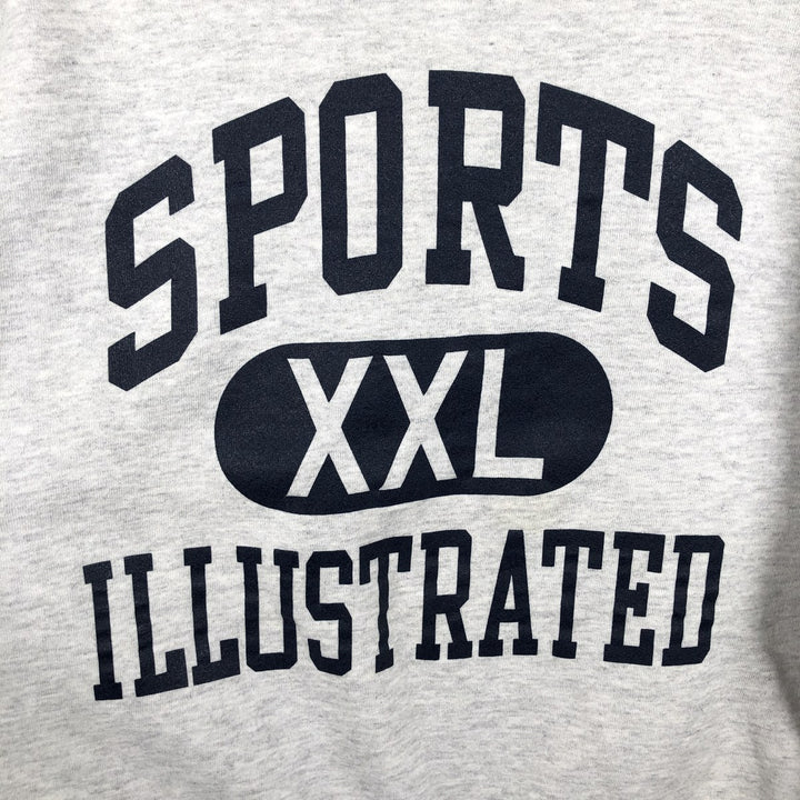 90'S Jerzees SPORTS ILLUSTRATED Print Sweatshirt, Made in USA, Men's XL equivalent, Vintage cotton gray type Vintage Second Hand