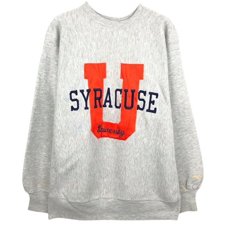 80s-90'S MVP College Sweatshirt, Made in USA, Men's Size L (Equivalent), Vintage cotton gray type Vintage Second Hand