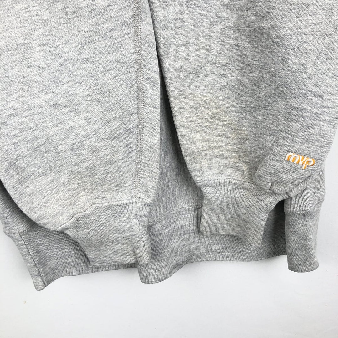 80s-90'S MVP College Sweatshirt, Made in USA, Men's Size L (Equivalent), Vintage cotton gray type Vintage Second Hand