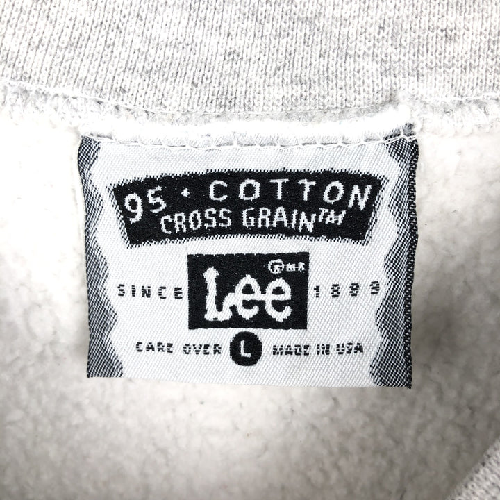90'S Lee College Sweatshirt, Made in USA, Men's L, Vintage cotton gray type Vintage Second Hand
