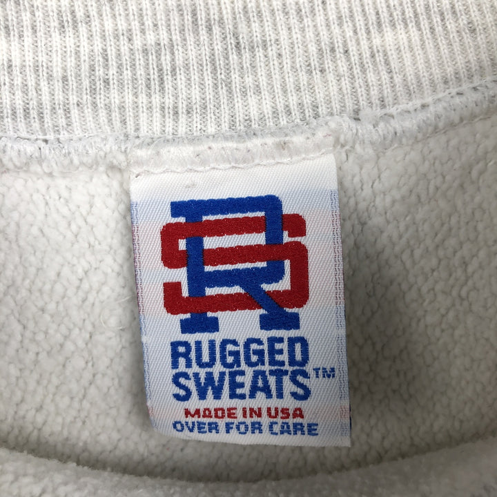 90'S RUGGED SWEATS College Sweatshirt, Made in USA, Men's Size M (Equivalent), Vintage unclear gray type Vintage Second Hand