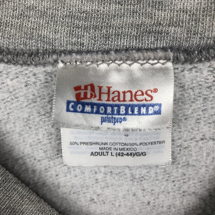 Hanes PLANET HOLLYWOOD Advertising Sweatshirt, Men's Size L (approx.) cotton gray type Vintage Second Hand