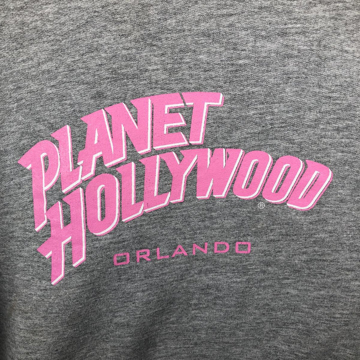 Hanes PLANET HOLLYWOOD Advertising Sweatshirt, Men's Size L (approx.) cotton gray type Vintage Second Hand
