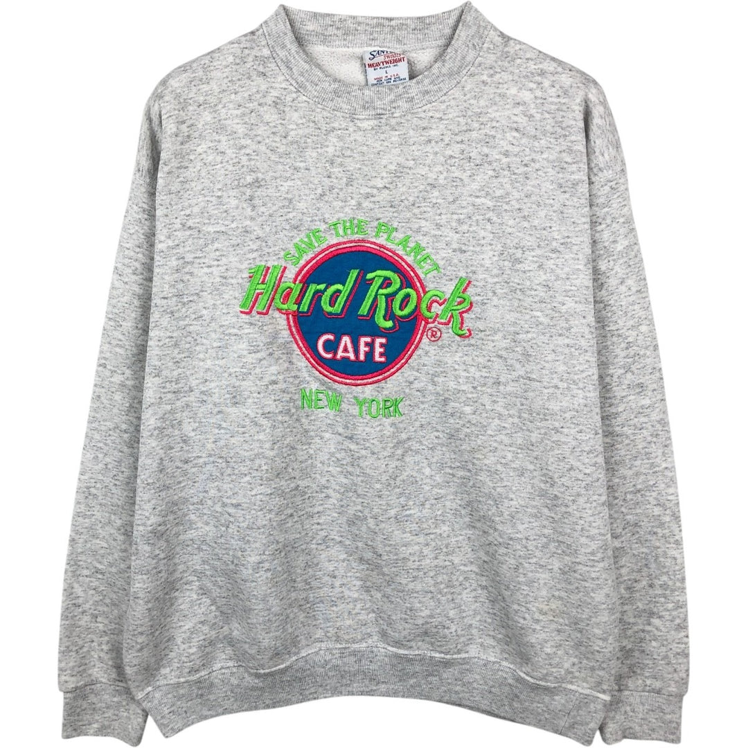 SANTEE SWEATS HARD ROCK CAFE Advertising Sweatshirt, Made in USA, Men's Size L (approx.) polyester gray type Vintage Second Hand