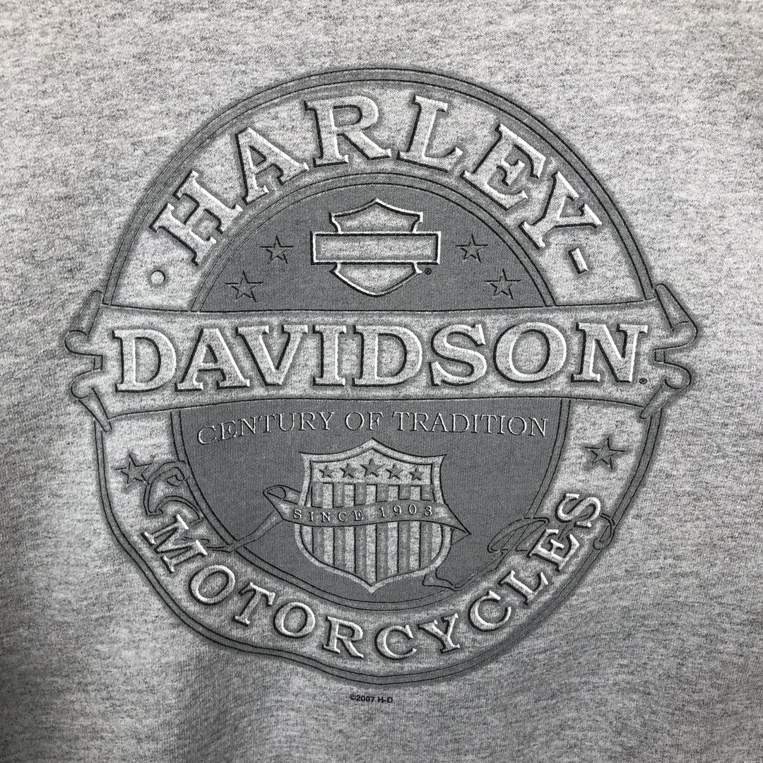 2000'S Harley-Davidson Advertising Sweatshirt, Men's XL unclear gray type Vintage Second Hand