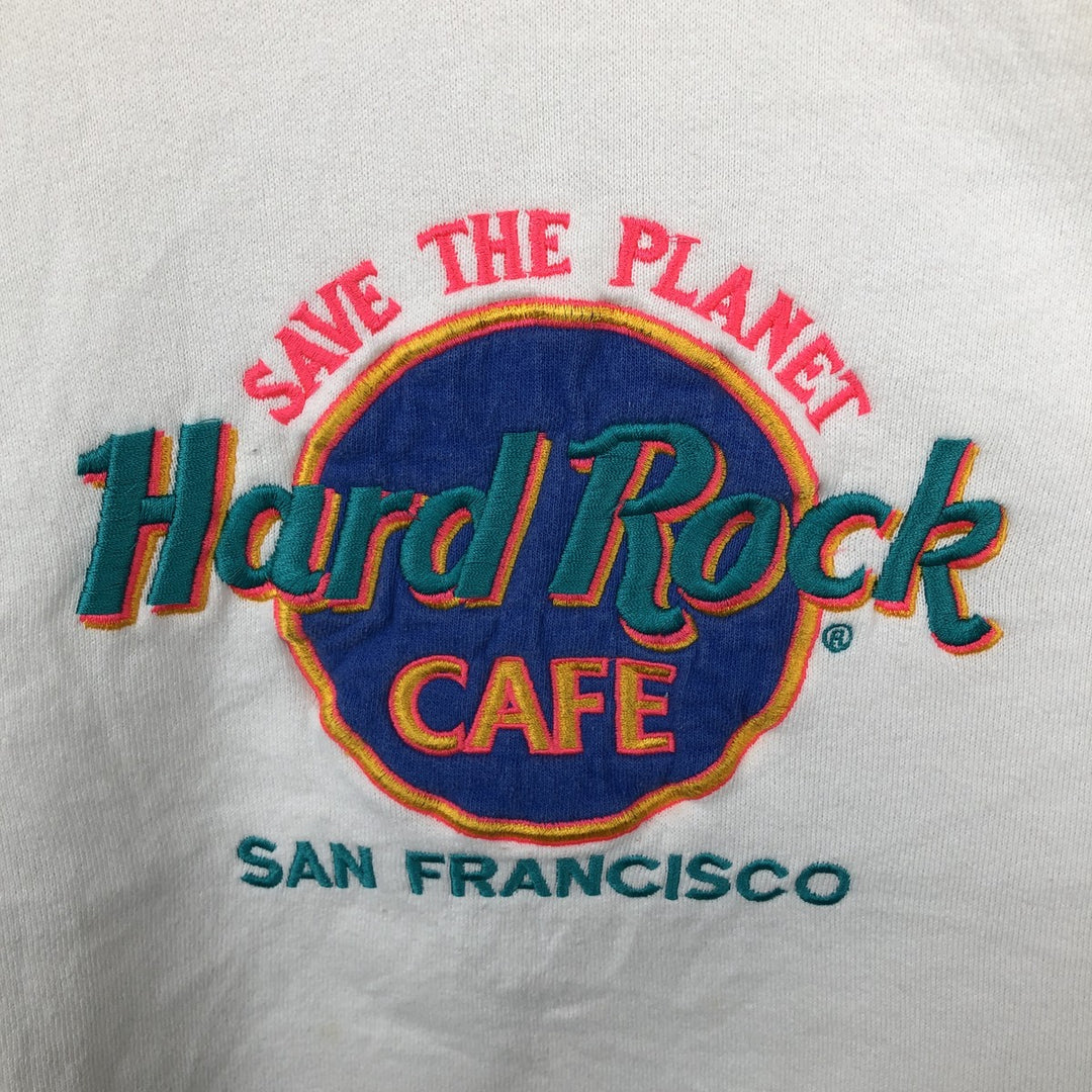 HARD ROCK CAFE Advertising Sweatshirt, Made in USA, Men's XL (approx.), Vintage. cotton white type Vintage Second Hand
