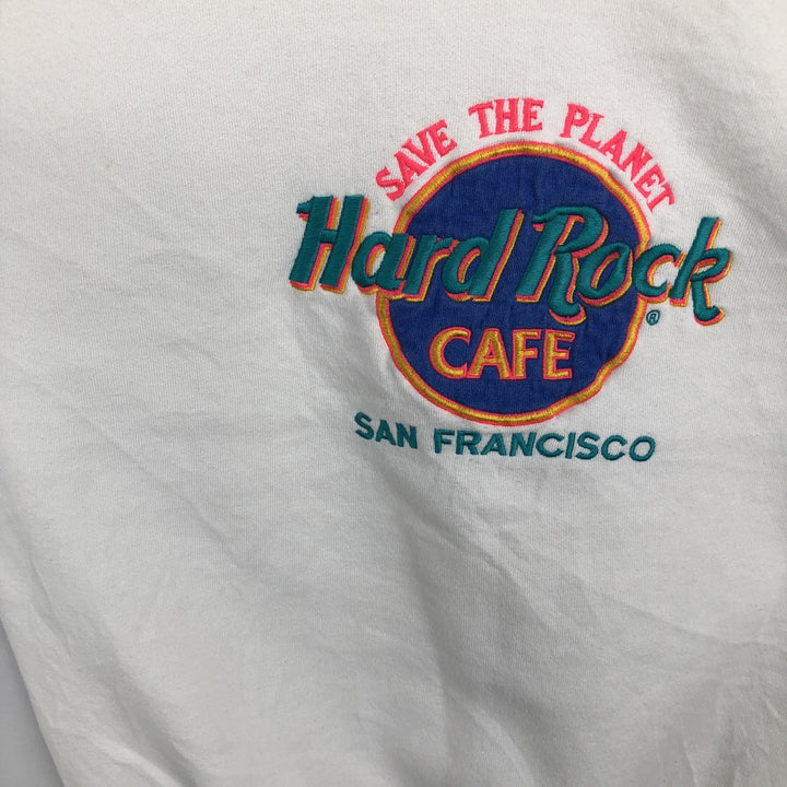HARD ROCK CAFE Advertising Sweatshirt, Made in USA, Men's XL (approx.), Vintage. cotton white type Vintage Second Hand