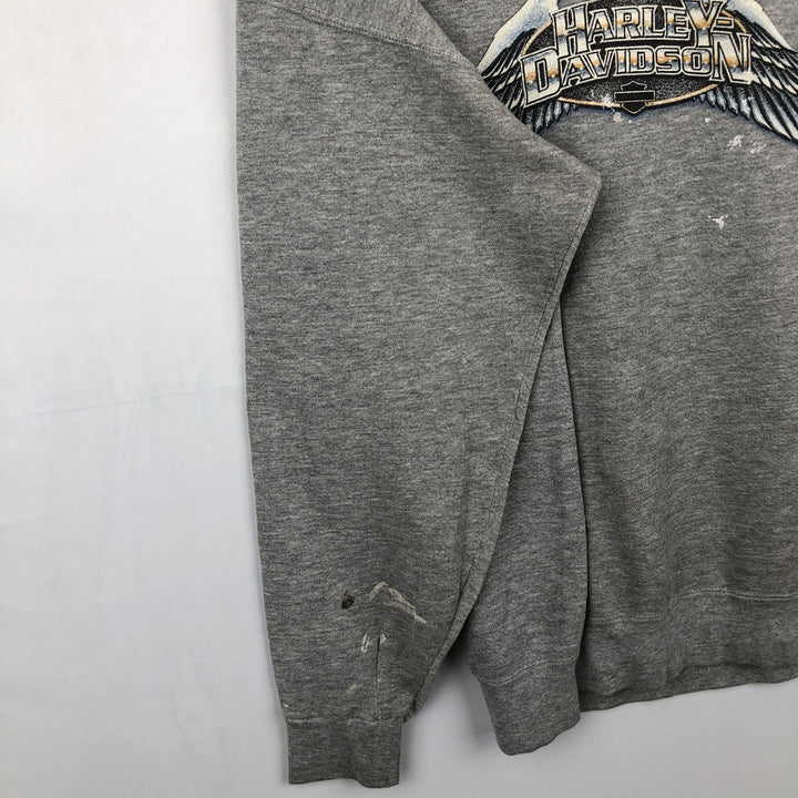 Harley-Davidson Advertising Sweatshirt, Made in USA, Men's Size L cotton gray type Vintage Second Hand