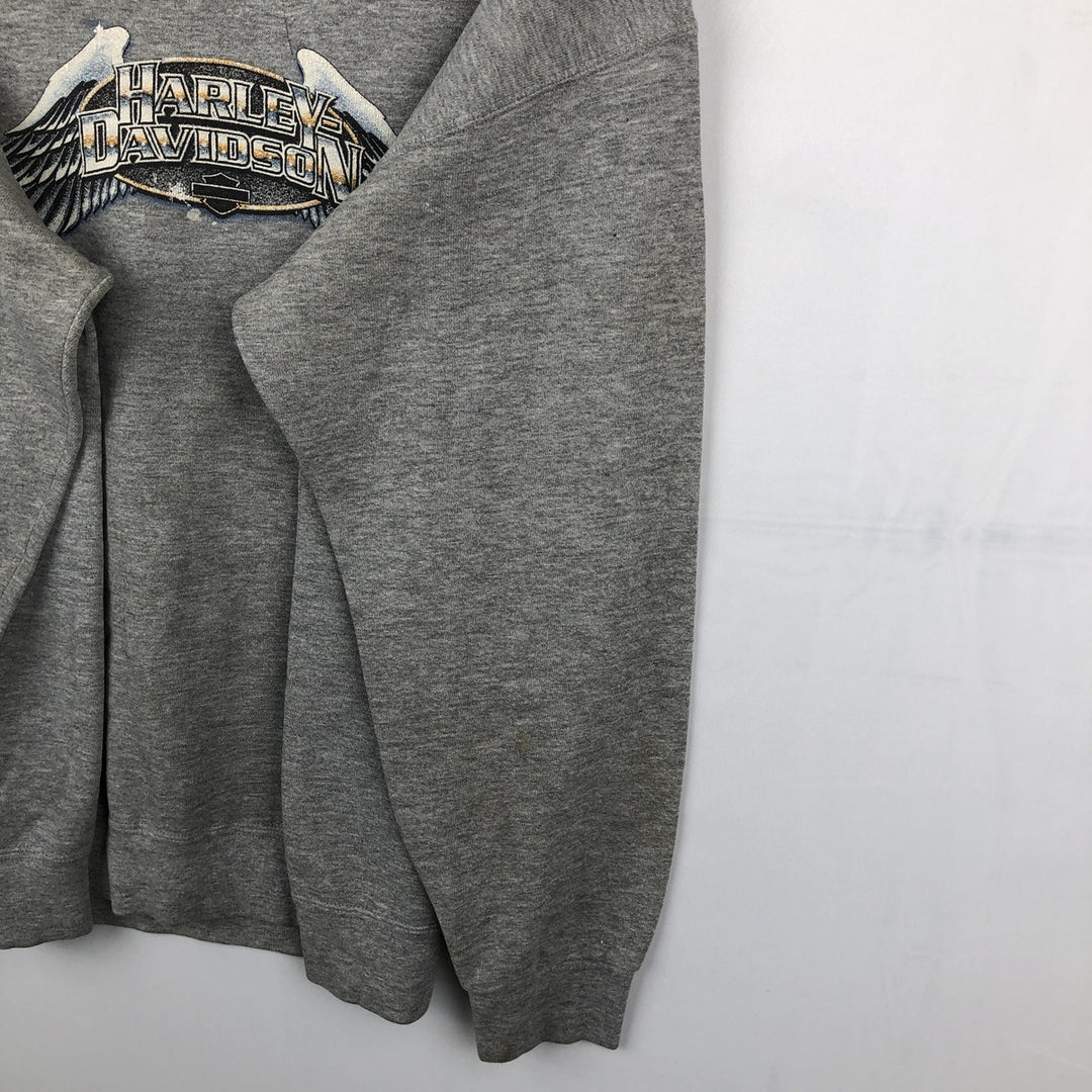Harley-Davidson Advertising Sweatshirt, Made in USA, Men's Size L cotton gray type Vintage Second Hand