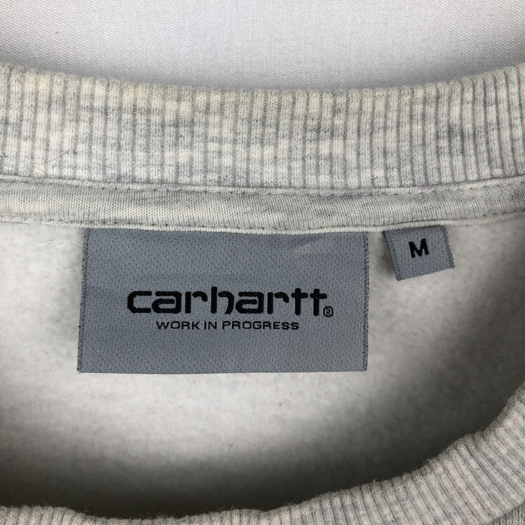 Carhartt logo sweatshirt, men's size M cotton gray type Vintage Second Hand