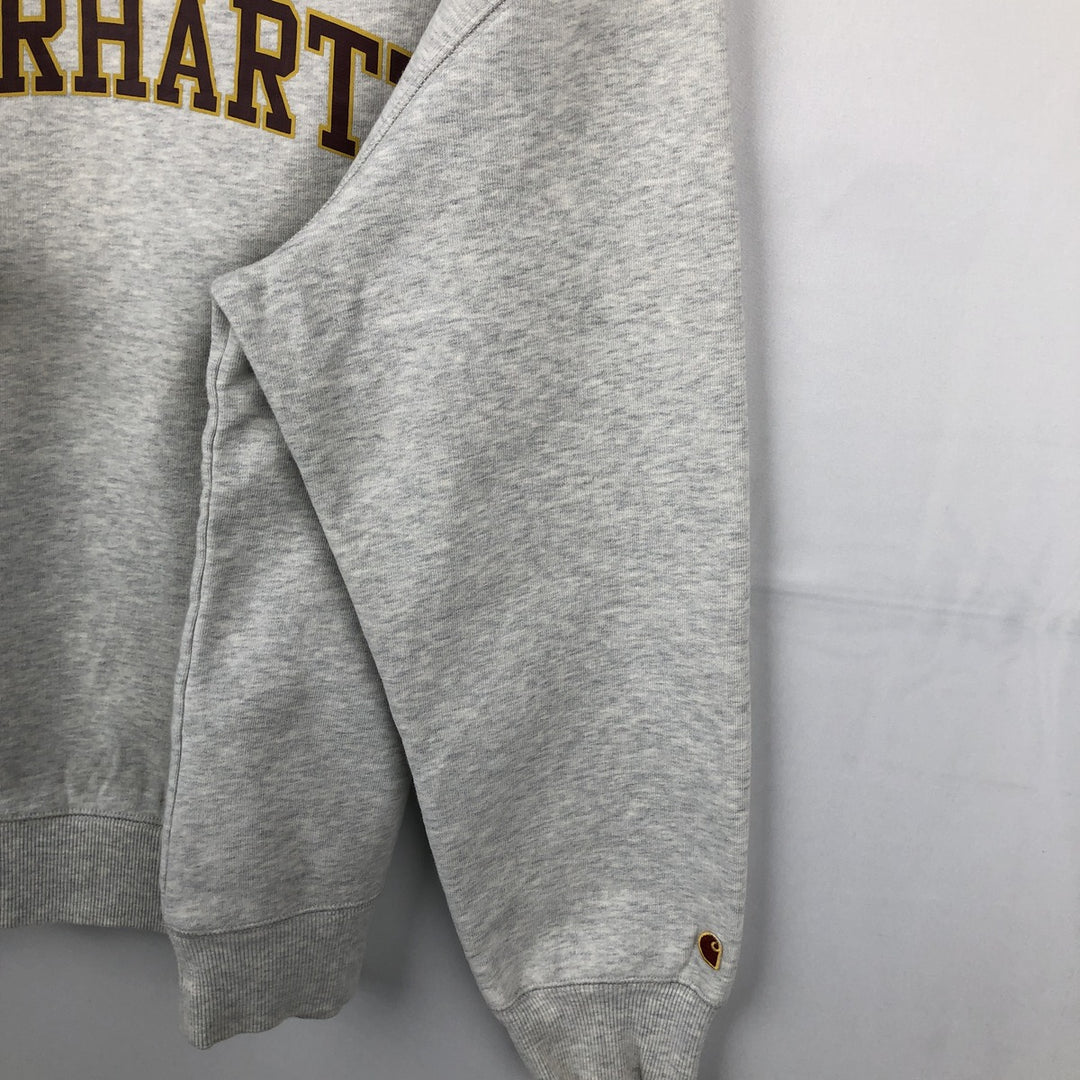 Carhartt logo sweatshirt, men's size M cotton gray type Vintage Second Hand