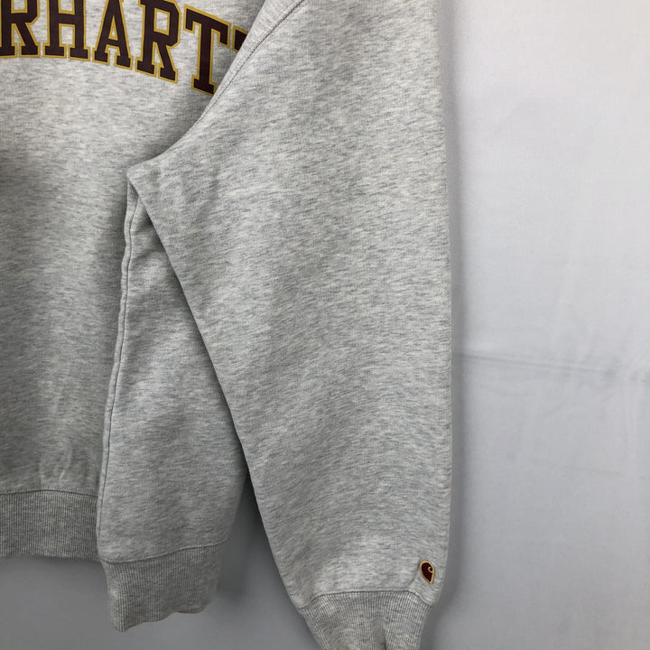 Carhartt logo sweatshirt, men's size M cotton gray type Vintage Second Hand