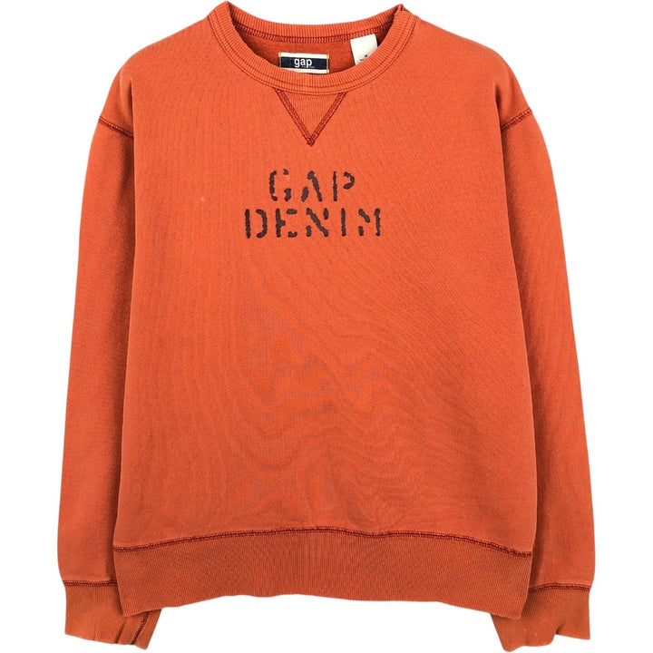GAP DENIM Old GAP Logo Sweatshirt, Men's Size M (approx.), Vintage cotton orange type Vintage Second Hand