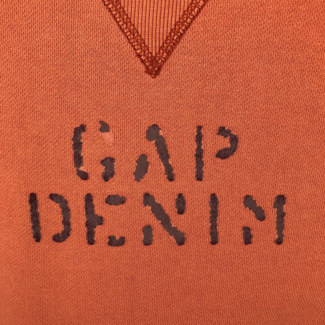 GAP DENIM Old GAP Logo Sweatshirt, Men's Size M (approx.), Vintage cotton orange type Vintage Second Hand