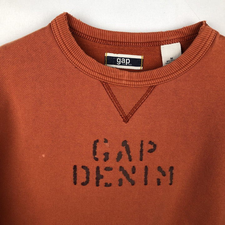 GAP DENIM Old GAP Logo Sweatshirt, Men's Size M (approx.), Vintage cotton orange type Vintage Second Hand