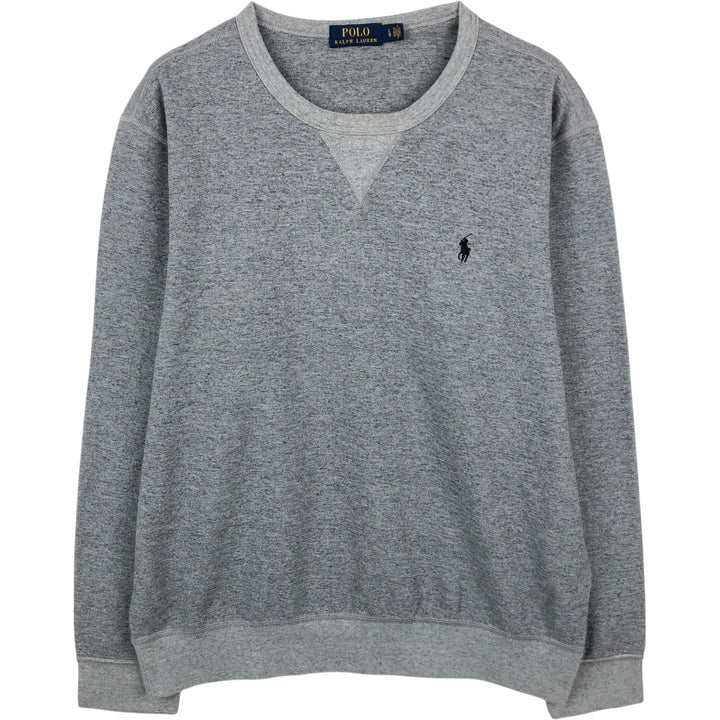 Ralph Lauren POLO RALPH LAUREN One-point logo sweatshirt, sweatshirt, men's size L polyester gray type Vintage Second Hand
