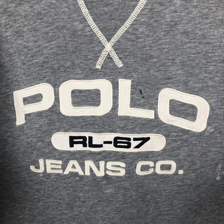 Ralph Lauren POLO JEANS COMPANY RALPH LAUREN Logo Sweatshirt (Men's Size M) cotton gray type Vintage Second Hand