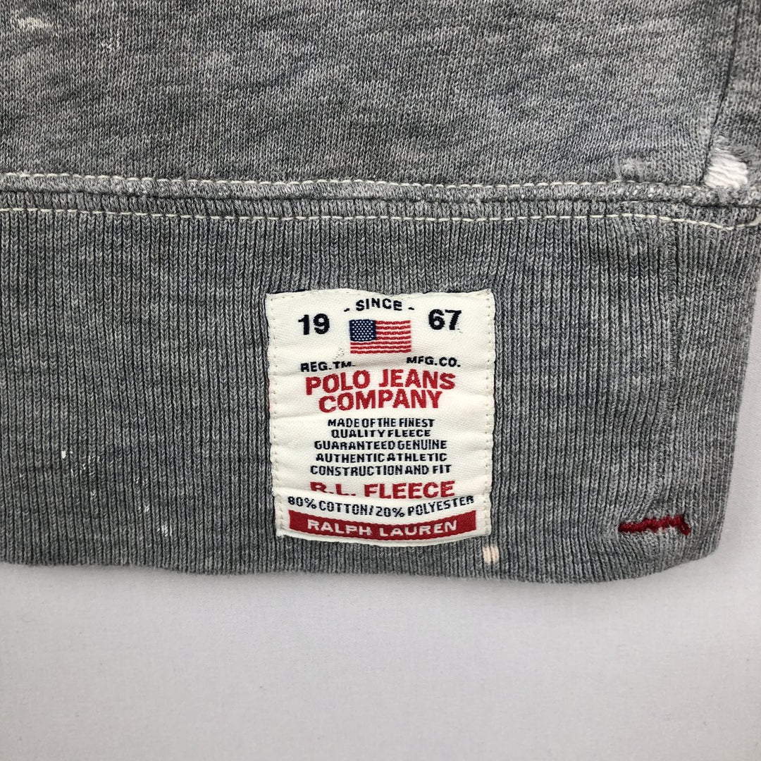 Ralph Lauren POLO JEANS COMPANY RALPH LAUREN Logo Sweatshirt (Men's Size M) cotton gray type Vintage Second Hand