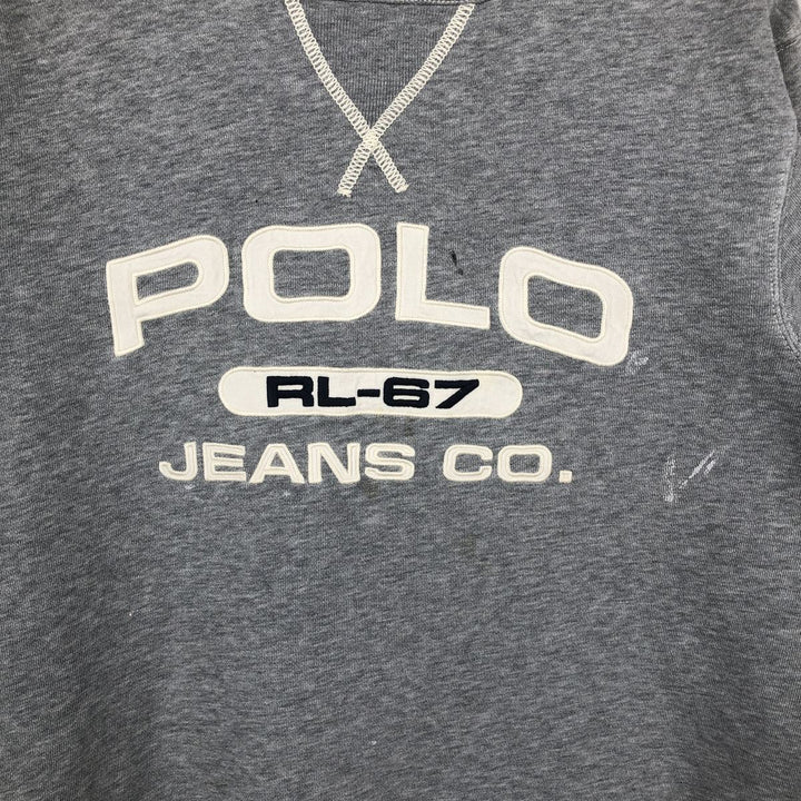 Ralph Lauren POLO JEANS COMPANY RALPH LAUREN Logo Sweatshirt (Men's Size M) cotton gray type Vintage Second Hand