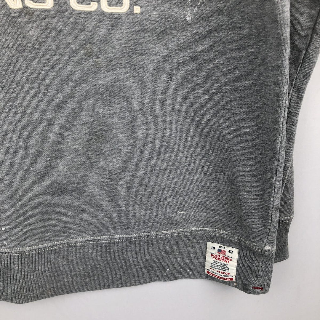 Ralph Lauren POLO JEANS COMPANY RALPH LAUREN Logo Sweatshirt (Men's Size M) cotton gray type Vintage Second Hand