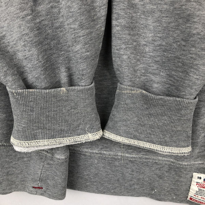 Ralph Lauren POLO JEANS COMPANY RALPH LAUREN Logo Sweatshirt (Men's Size M) cotton gray type Vintage Second Hand