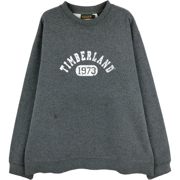 Vintage 90s-00'S Timberland logo sweatshirt, men's size XL cotton gray type Vintage Second Hand