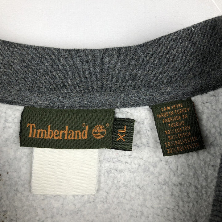 Vintage 90s-00'S Timberland logo sweatshirt, men's size XL cotton gray type Vintage Second Hand