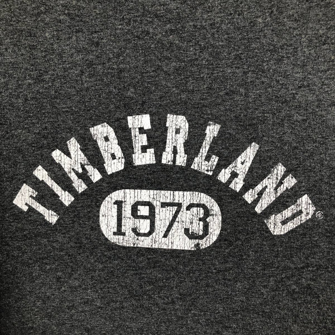 Vintage 90s-00'S Timberland logo sweatshirt, men's size XL cotton gray type Vintage Second Hand