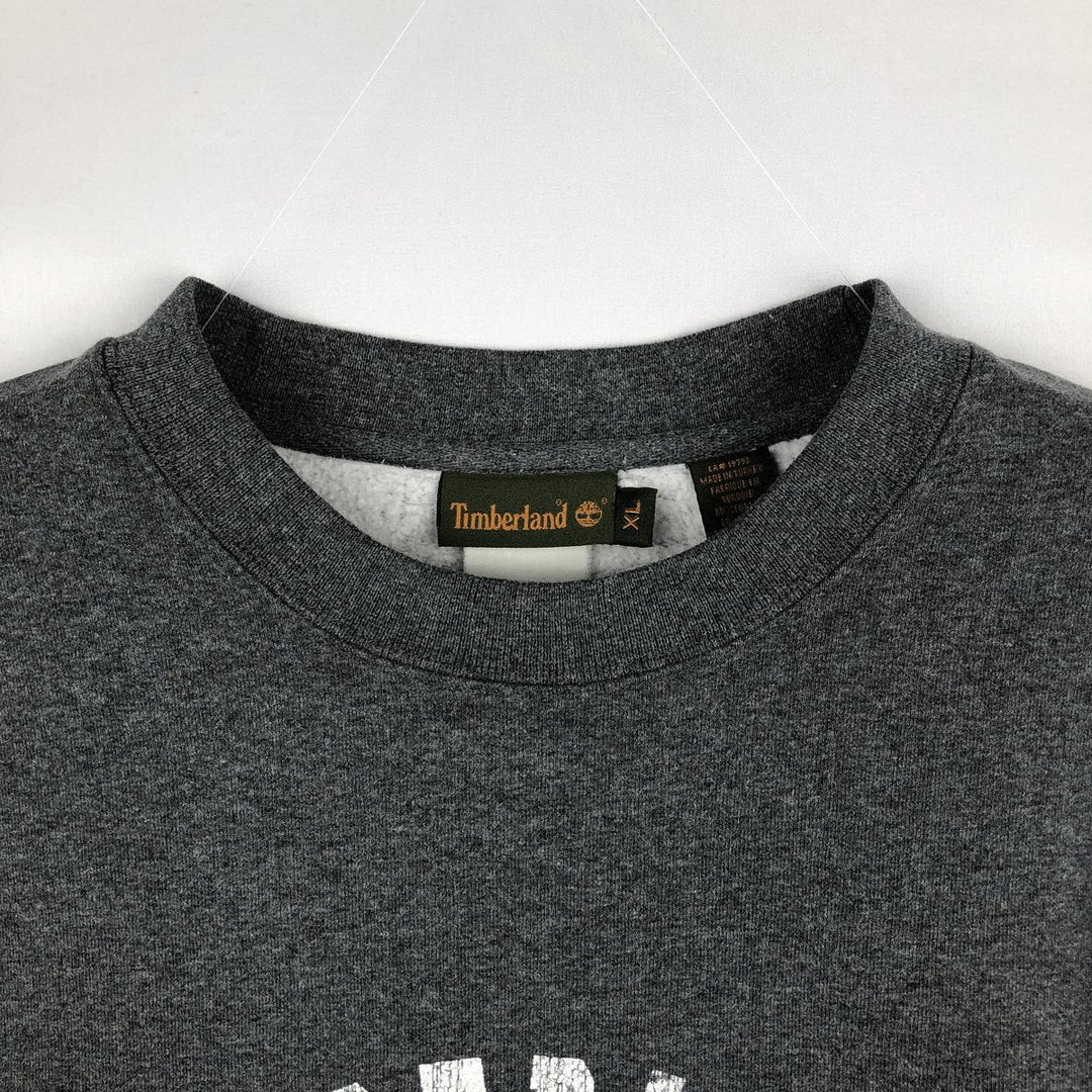 Vintage 90s-00'S Timberland logo sweatshirt, men's size XL cotton gray type Vintage Second Hand