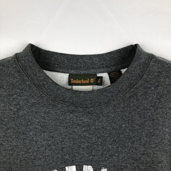 Vintage 90s-00'S Timberland logo sweatshirt, men's size XL cotton gray type Vintage Second Hand