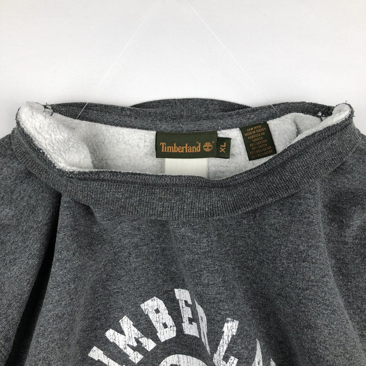 Vintage 90s-00'S Timberland logo sweatshirt, men's size XL cotton gray type Vintage Second Hand
