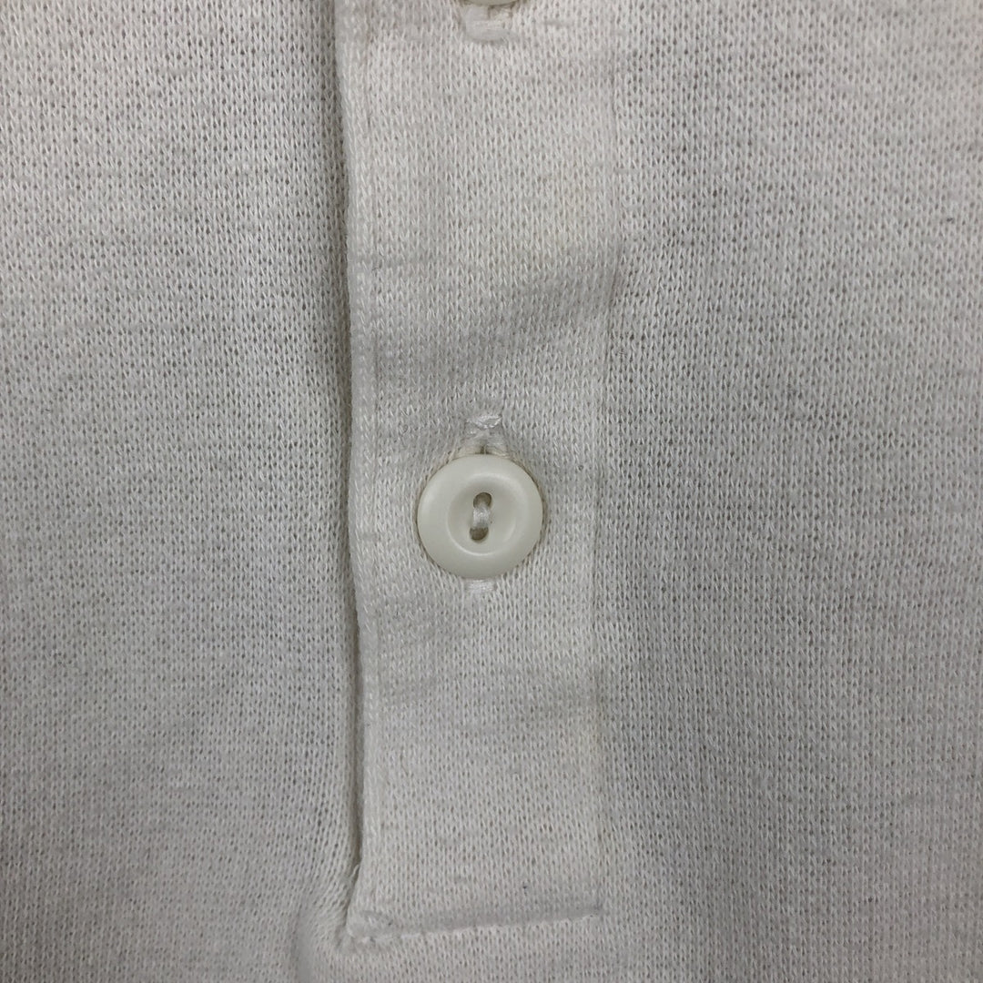80'S GOTHA surf collared half-button printed sweatshirt, men's size M equivalent, vintage. polyester white type Vintage Second Hand
