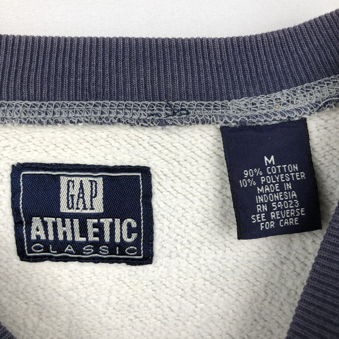 90'S GAP ATHLETIC CLASSIC Logo Sweatshirt, Men's Size M (approx.), Vintage cotton gray type Vintage Second Hand