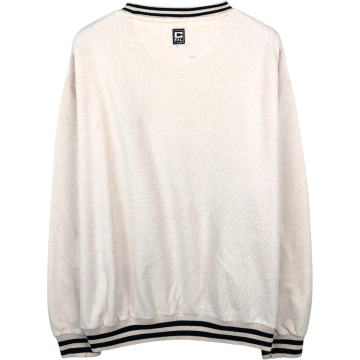 Ralph Lauren CHAPS Logo Sweatshirt (Men's Size M) cotton ivory Vintage Second Hand