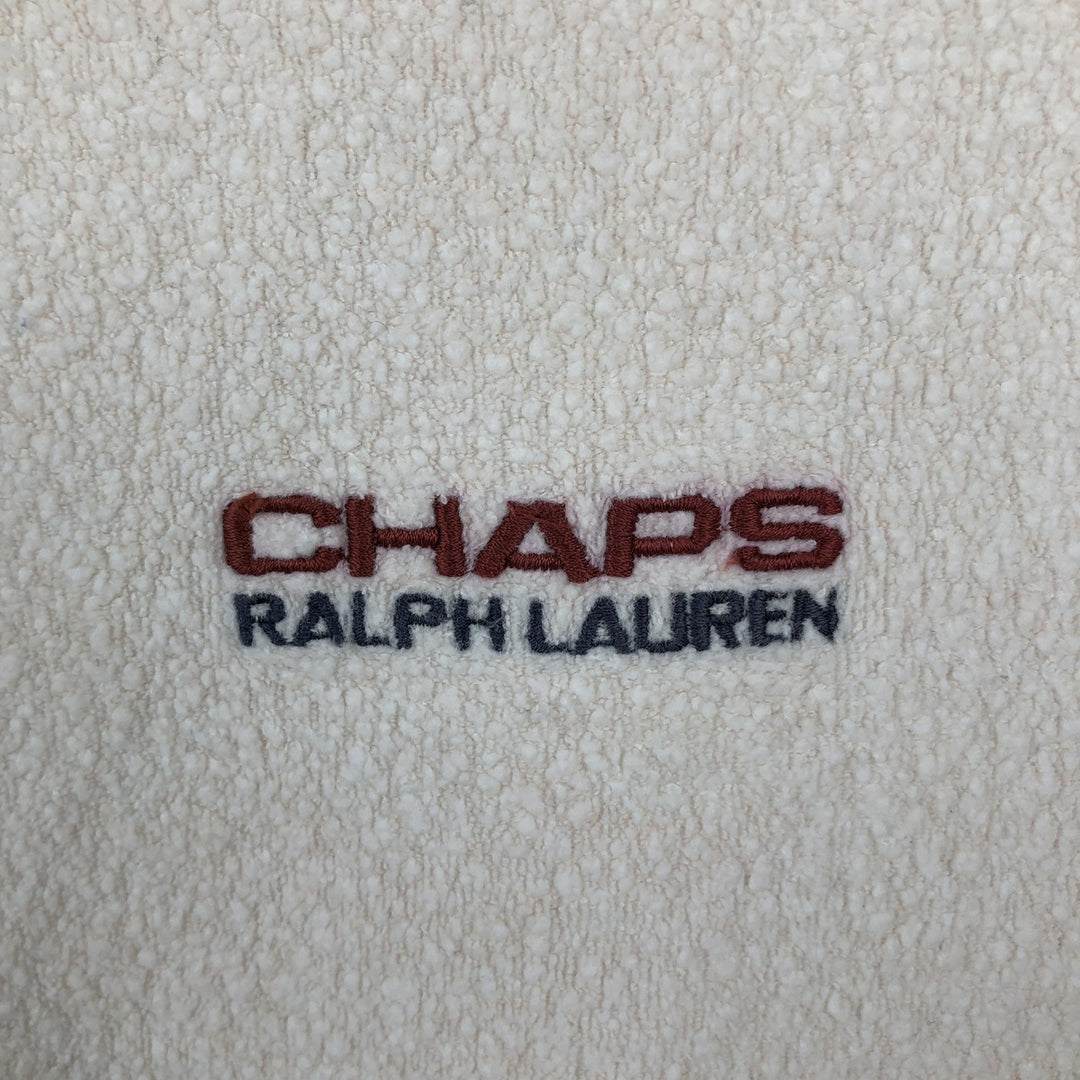 Ralph Lauren CHAPS Logo Sweatshirt (Men's Size M) cotton ivory Vintage Second Hand