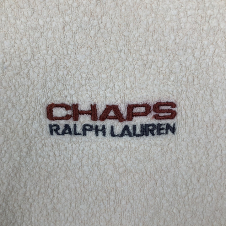 Ralph Lauren CHAPS Logo Sweatshirt (Men's Size M) cotton ivory Vintage Second Hand