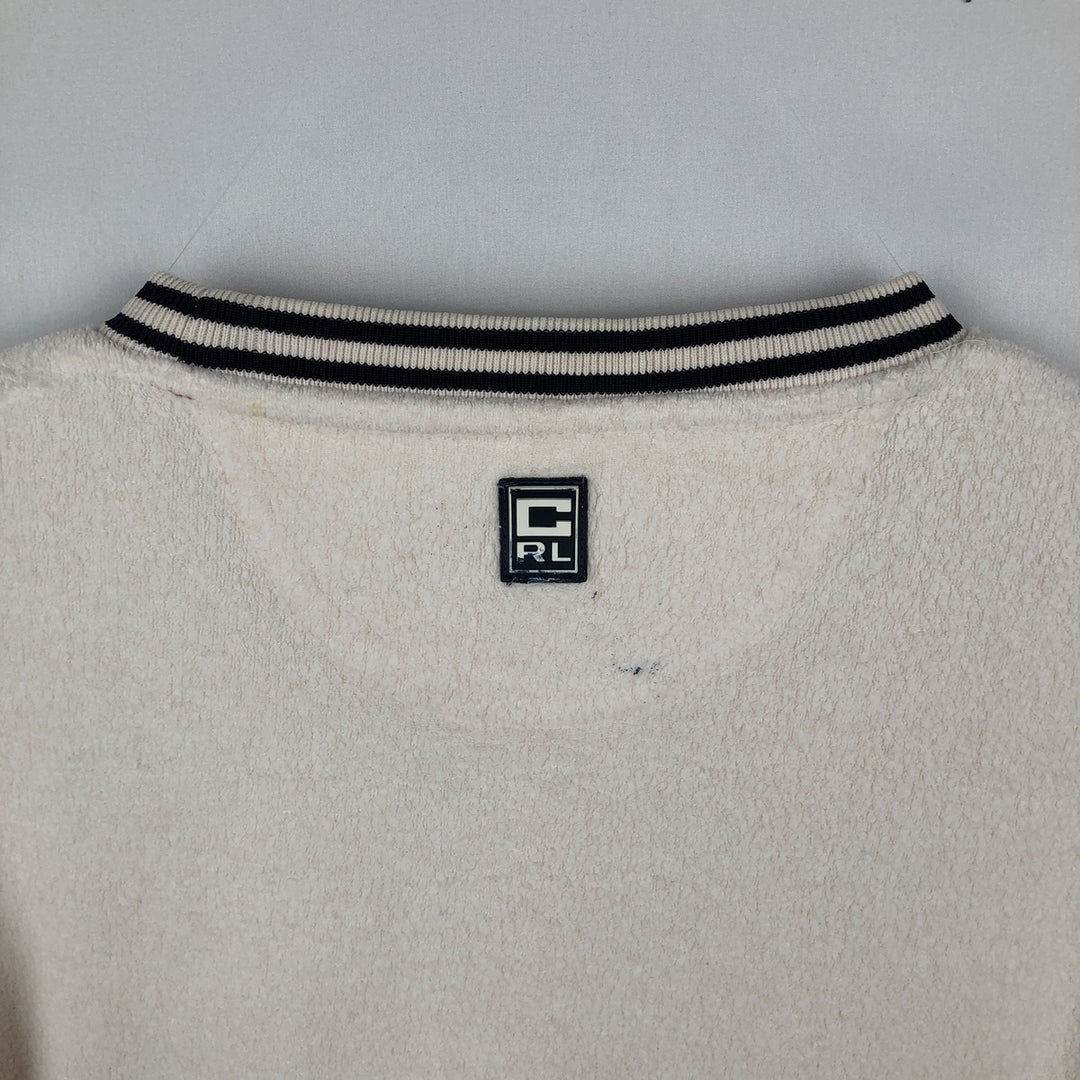 Ralph Lauren CHAPS Logo Sweatshirt (Men's Size M) cotton ivory Vintage Second Hand
