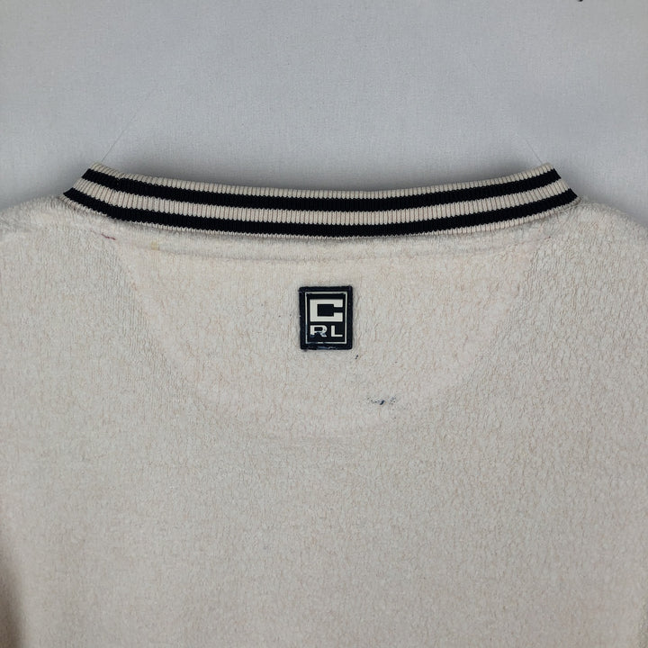 Ralph Lauren CHAPS Logo Sweatshirt (Men's Size M) cotton ivory Vintage Second Hand
