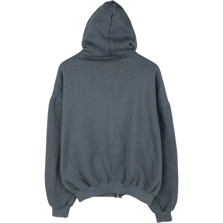Russell Athletic Full-Zip Sweatshirt Hoodie, Men's Size XL (approx.) cotton navy blue type Vintage Second Hand