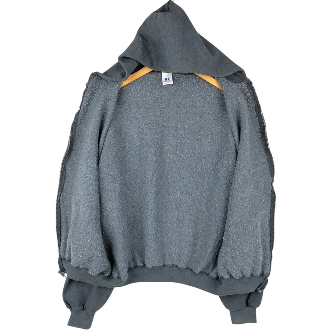 Russell Athletic Full-Zip Sweatshirt Hoodie, Men's Size XL (approx.) cotton navy blue type Vintage Second Hand