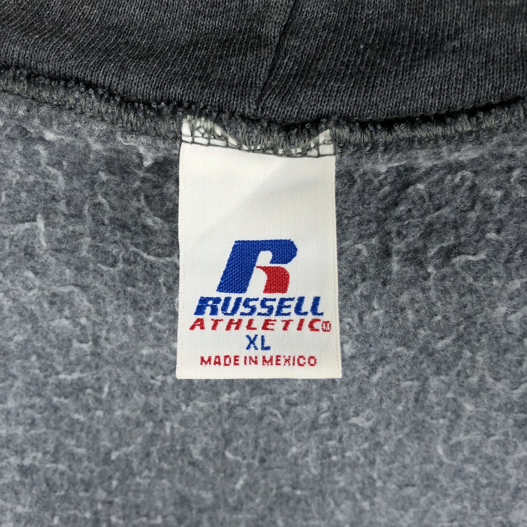 Russell Athletic Full-Zip Sweatshirt Hoodie, Men's Size XL (approx.) cotton navy blue type Vintage Second Hand