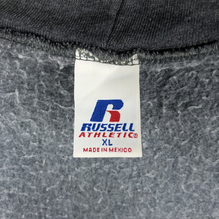 Russell Athletic Full-Zip Sweatshirt Hoodie, Men's Size XL (approx.) cotton navy blue type Vintage Second Hand