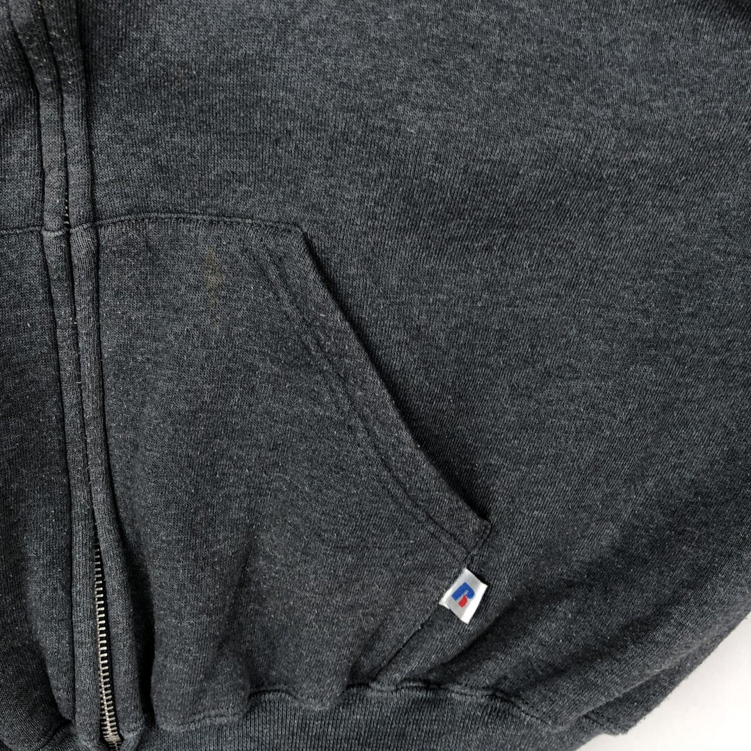 Russell Athletic Full-Zip Sweatshirt Hoodie, Men's Size XL (approx.) cotton navy blue type Vintage Second Hand